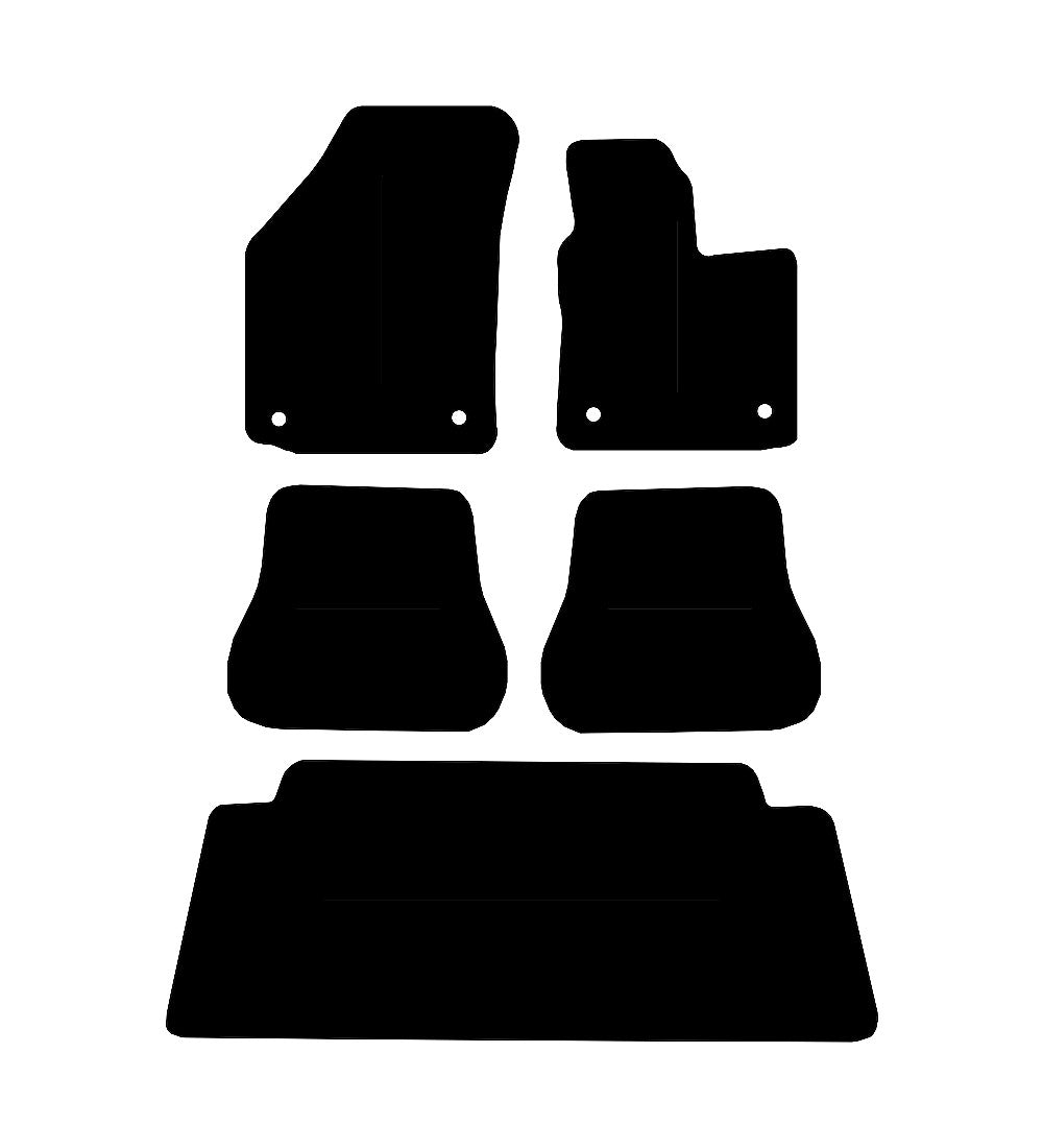 Volkswagen Caddy Maxi (Round Clips) 2008 - 2020 Car Mats vehicle mat pattern