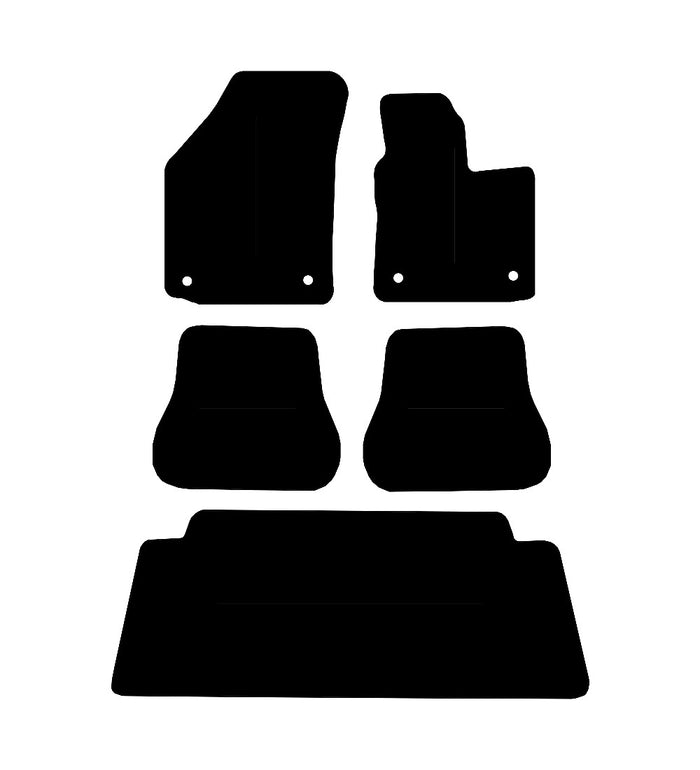 Volkswagen Caddy Maxi (Round Clips) 2008 - 2020 Car Mats vehicle mat pattern