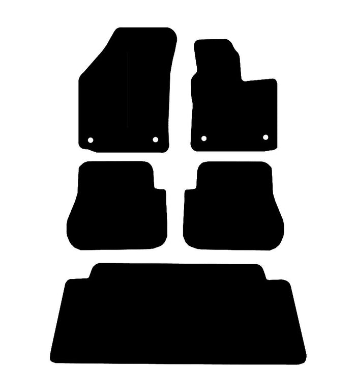 Volkswagen Caddy Maxi (Round Clips) 2008 - 2020 Car Mats vehicle mat pattern