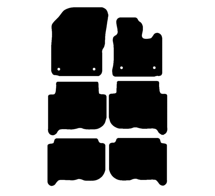 Volkswagen Touran (6 Piece) 2005 - 2007 Car Mats vehicle mat pattern