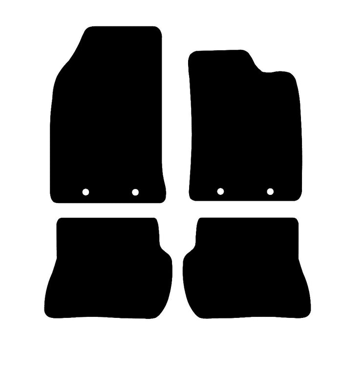 Ford Fiesta (MK6) (OEM Holes) (4 Clip Version) 2002 - 2008 Car Mats vehicle mat pattern