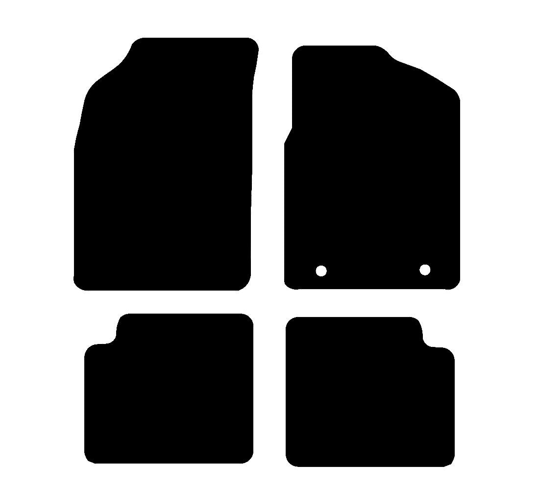 Ford KA 2014 to Present Car Mats vehicle mat pattern
