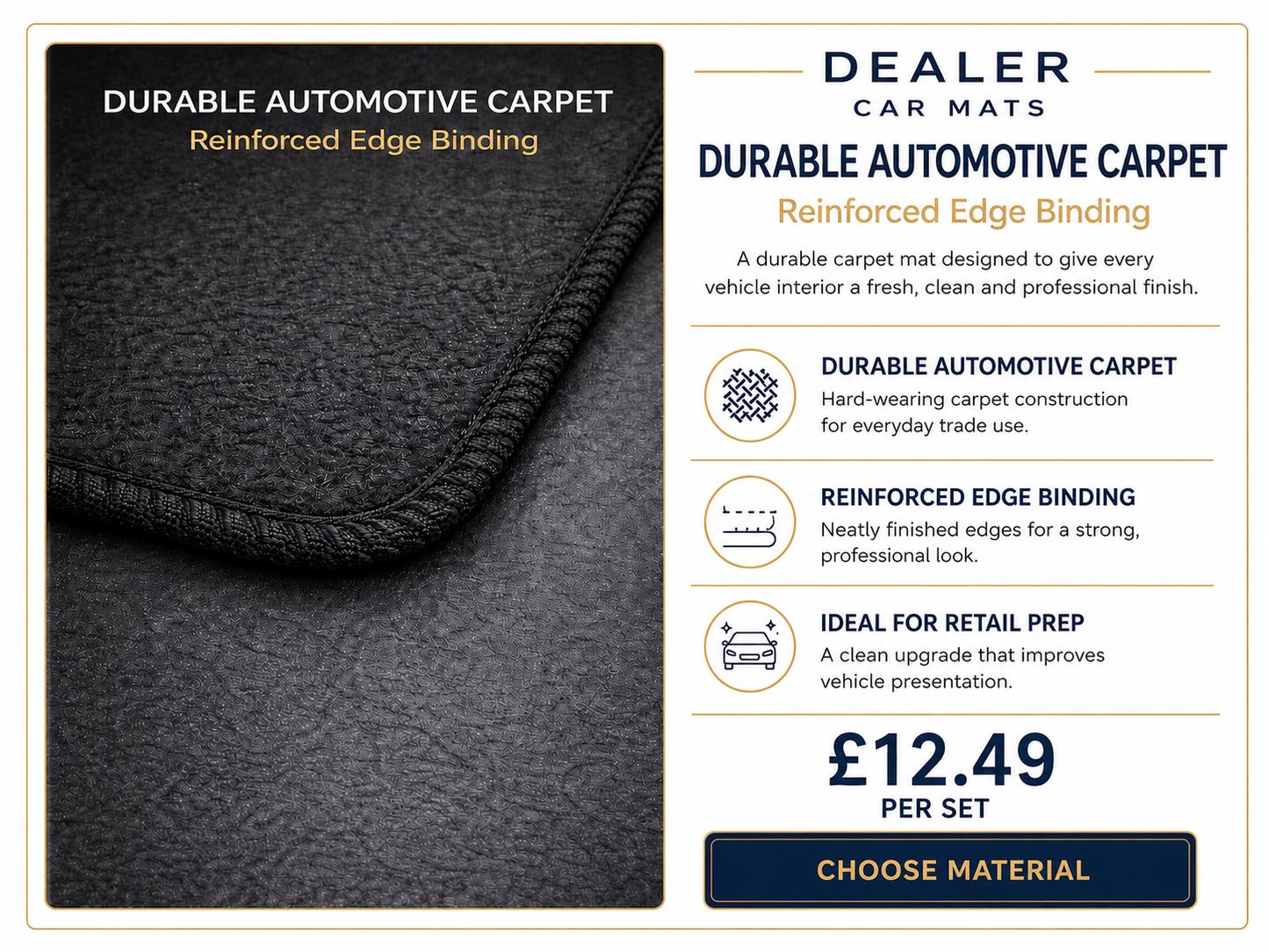 Dealer Mat material option