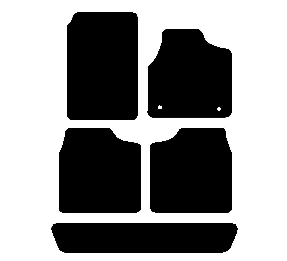 Chrysler Voyager (Facelift Model) 2004 - 2008 Car Mats vehicle mat pattern