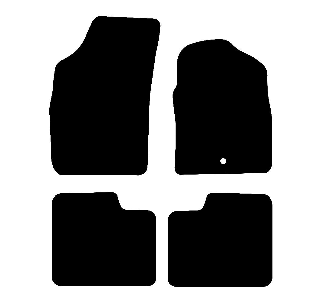 Fiat 500 2007 - 2012 Car Mats vehicle mat pattern