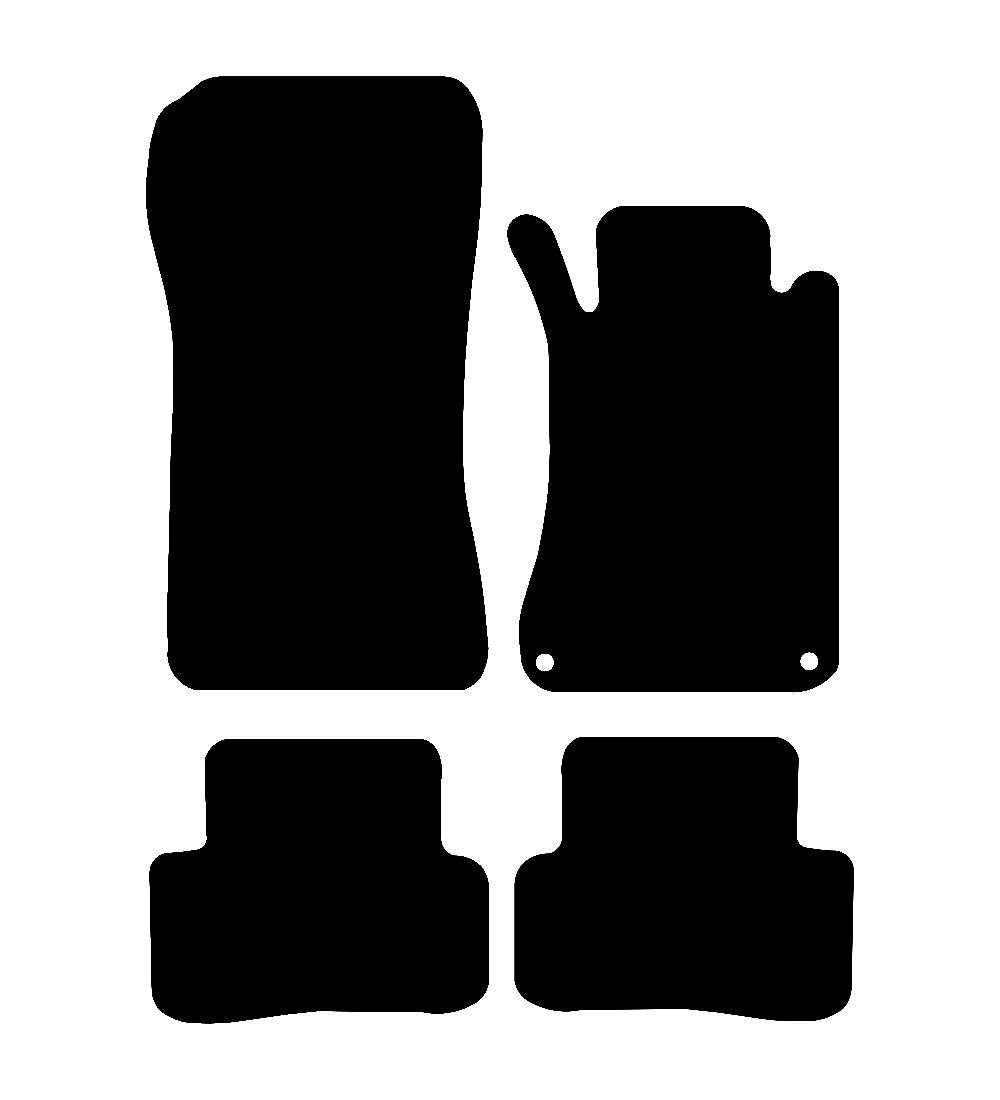 Mercedes C Class Coupe 2001 - 2007 Car Mats vehicle mat pattern