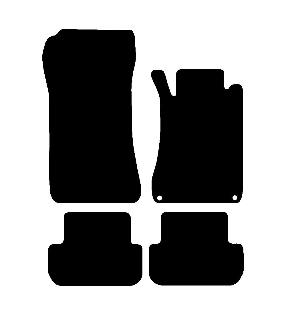 Mercedes CLK (W209) 2003 - 2010 Car Mats vehicle mat pattern