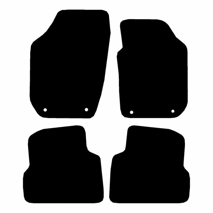 Skoda Fabia (4 Round Clips) 2007 - 2014 Car Mats vehicle mat pattern