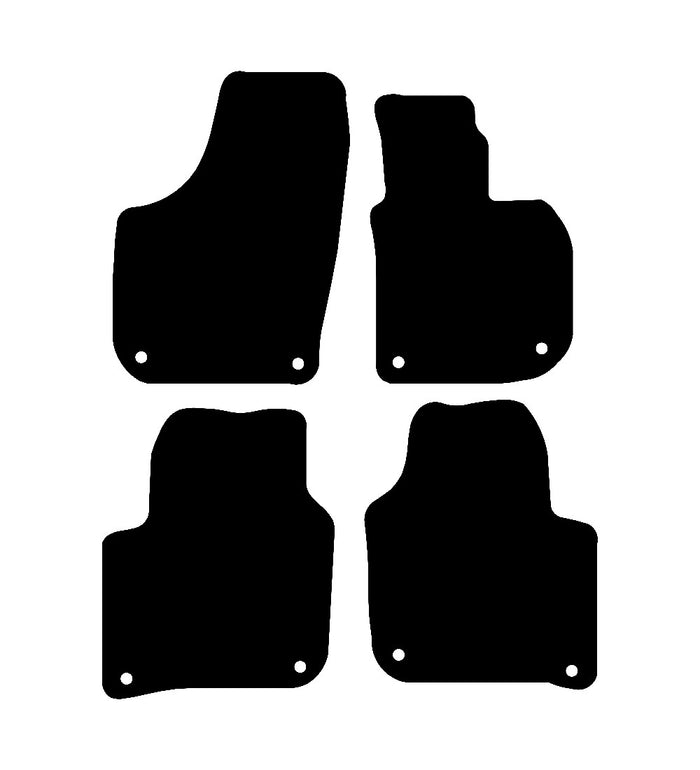 Skoda Superb (8 Round Clips) 2008 - 2014 Car Mats vehicle mat pattern