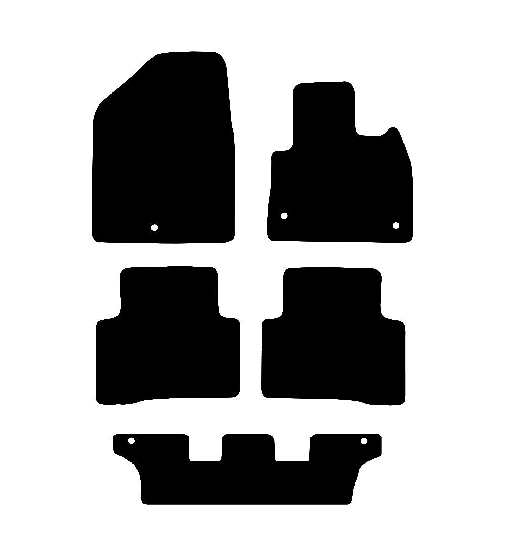 Hyundai Santa Fe 7 Seat 2012 - 2019 Car Mats vehicle mat pattern