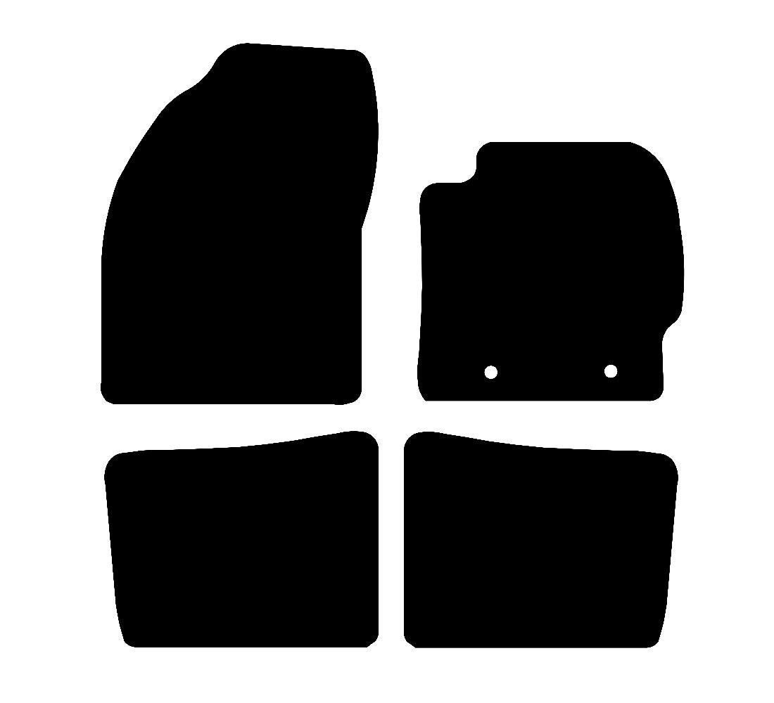 Toyota Prius 2009 - 2012 Car Mats vehicle mat pattern