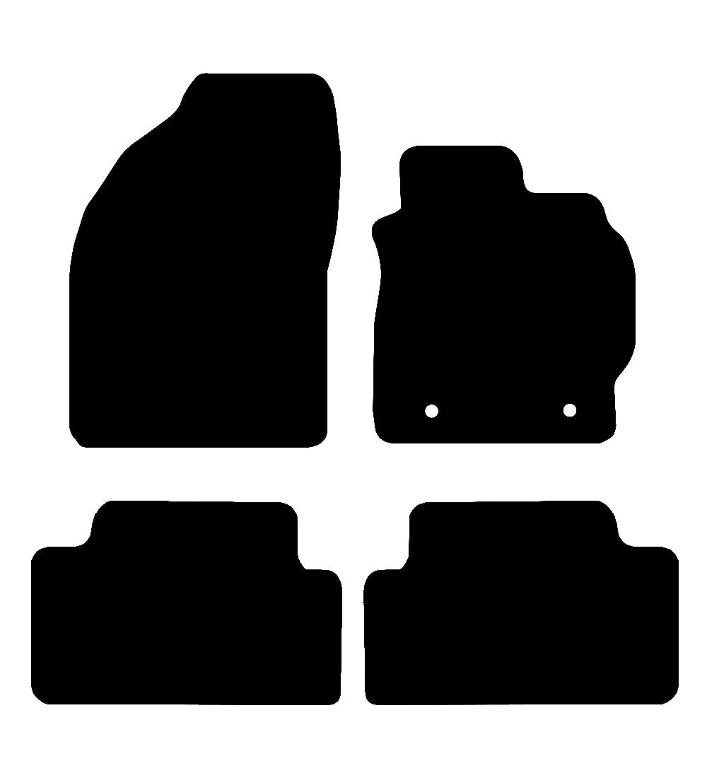 Toyota Auris (2 Piece Backmat) 2007 - 2012 Car Mats vehicle mat pattern