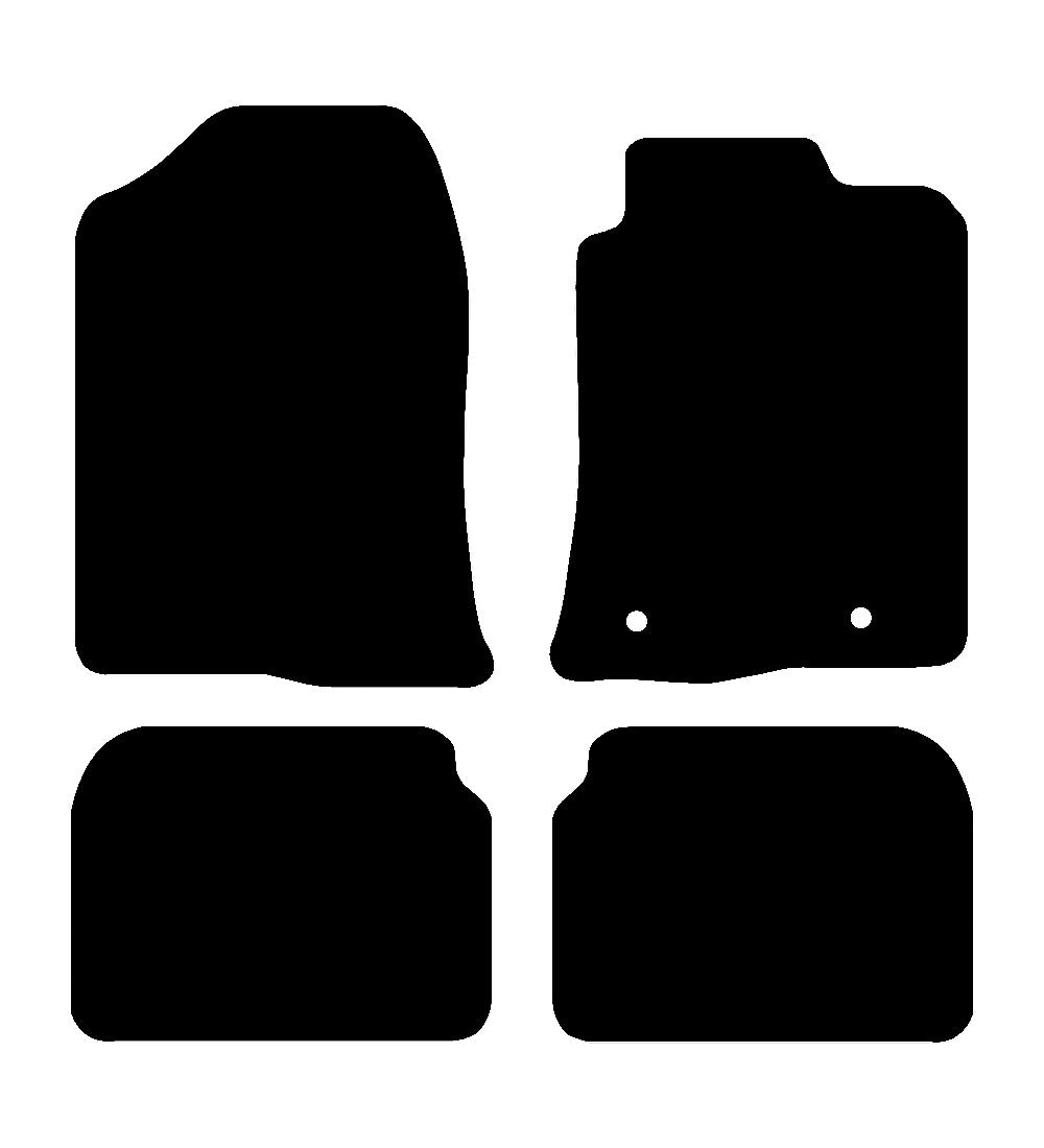 Toyota Avensis 2003 - 2009 Car Mats vehicle mat pattern