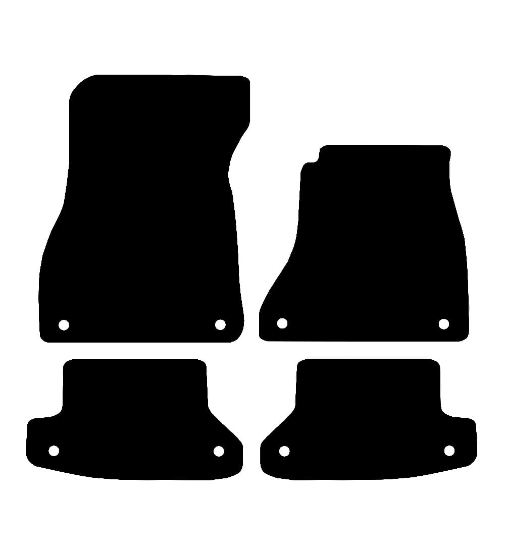 Audi A5 Coupe (8 Clips) 2017 to Present Car Mats vehicle mat pattern