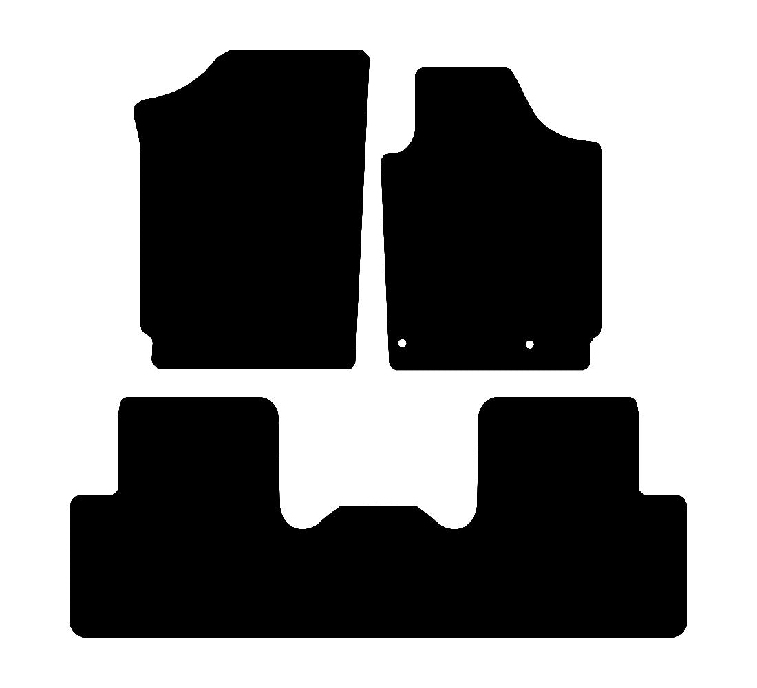 Peugeot Partner Combi 2001 - 2010 Car Mats vehicle mat pattern