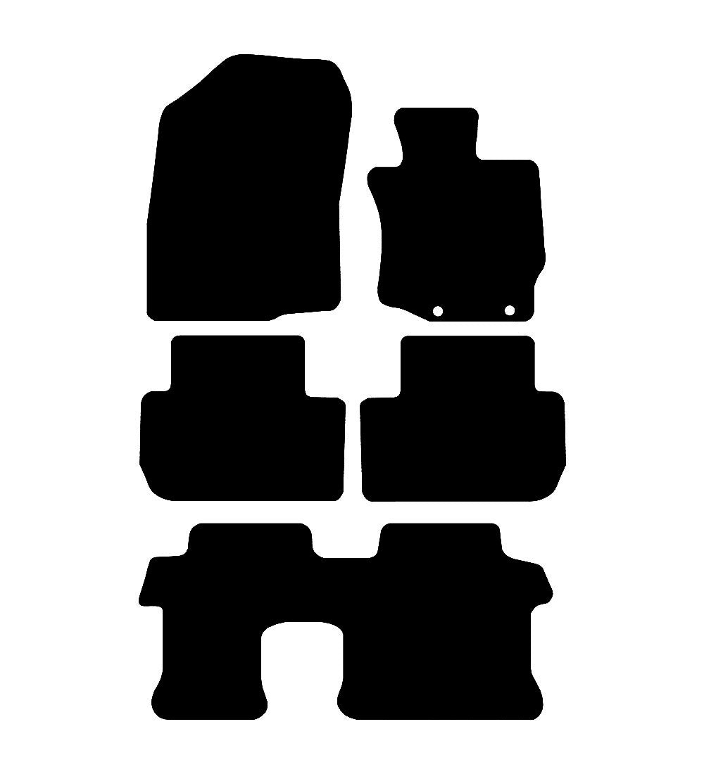 Mitsubishi Outlander (7 Seat Version) 2013 to Present Car Mats vehicle mat pattern