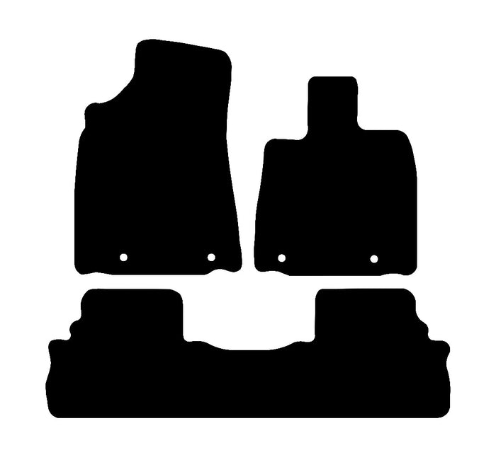 Lexus RX450H 2013 - 2016 Car Mats vehicle mat pattern
