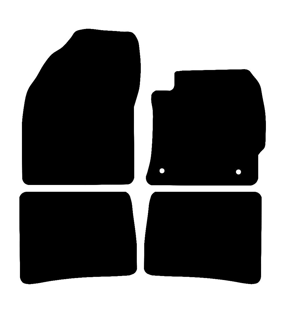 Toyota Prius Hybrid 2012 - 2015 Car Mats vehicle mat pattern