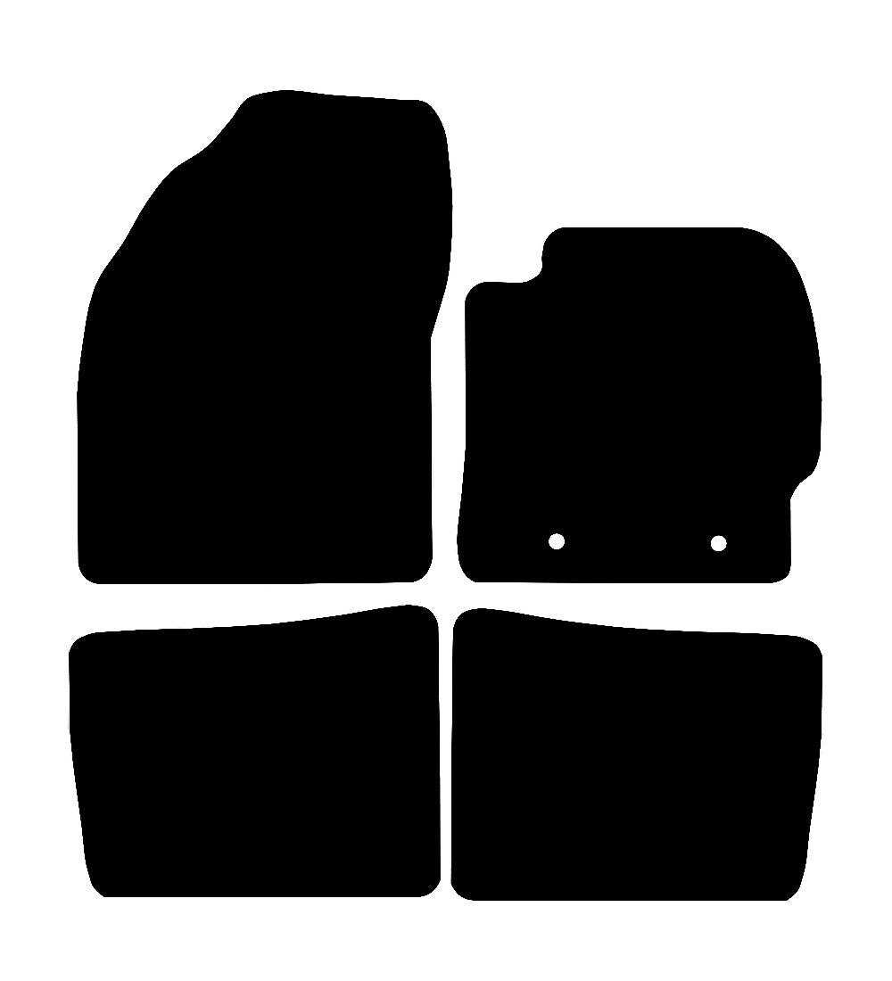 Toyota Prius 2012 - 2015 Car Mats vehicle mat pattern