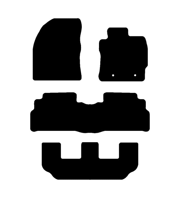 Toyota Verso (7 Seat Version) 2012 to Present Car Mats vehicle mat pattern