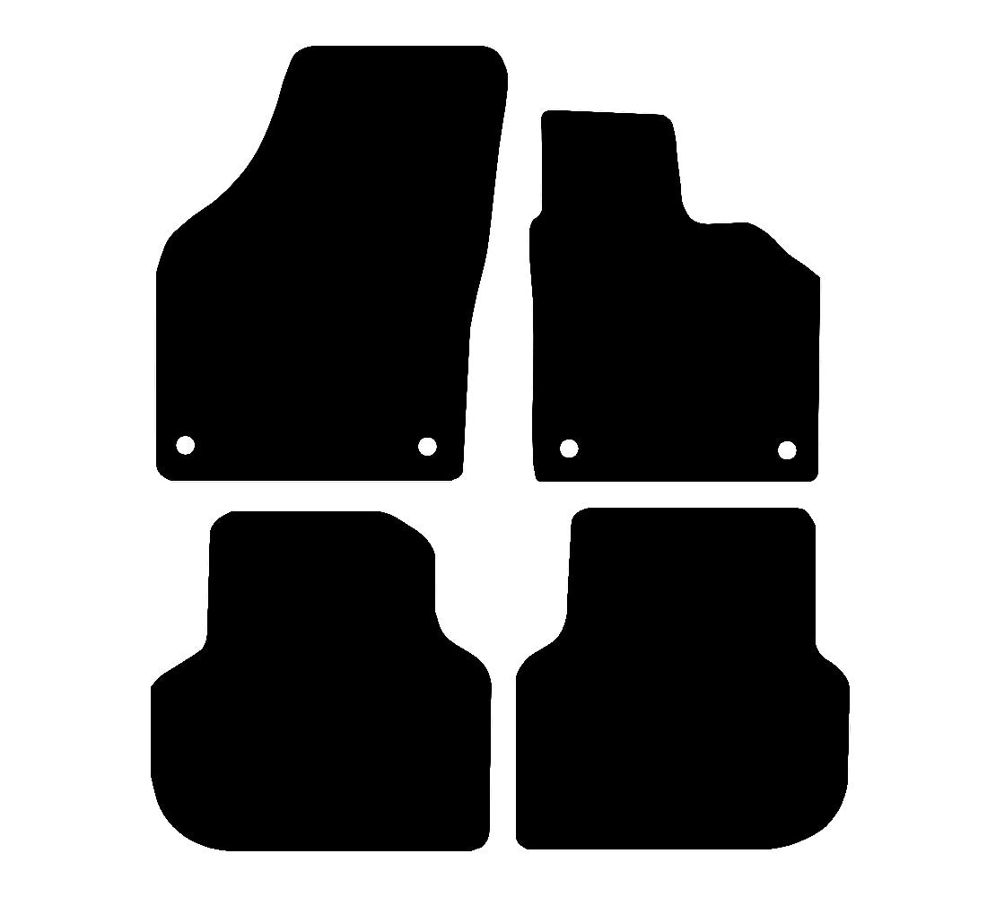 Volkswagen Jetta (Round Clip) 2011 to Present Car Mats vehicle mat pattern