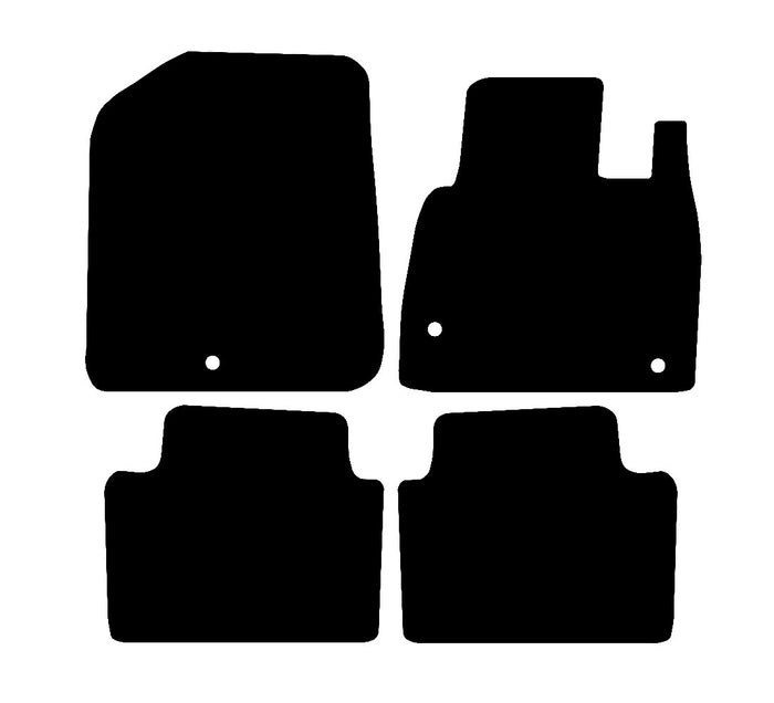 Hyundai Santa Fe 5 Seater Auto 2012 - 2019 Car Mats vehicle mat pattern