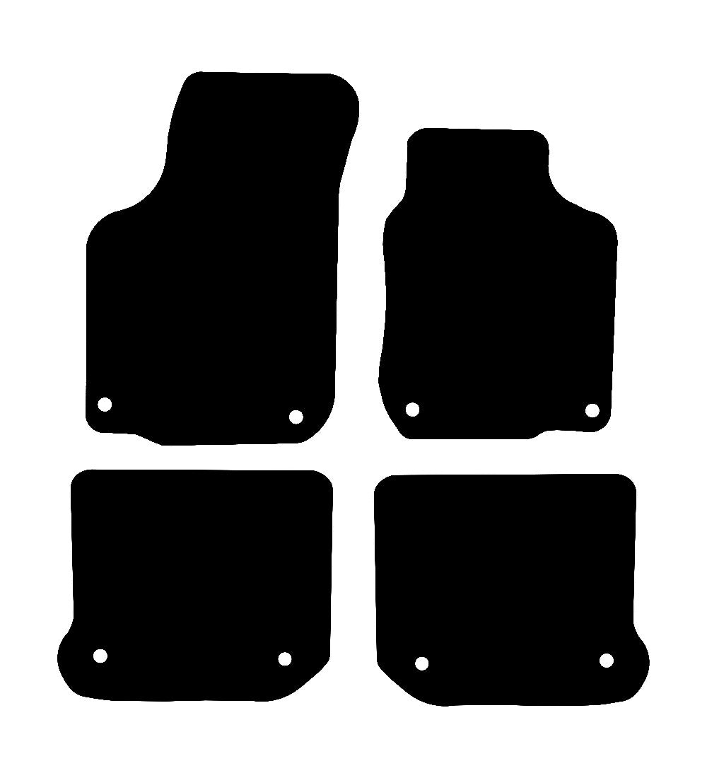 Volkswagen Beetle (8 Clip Version) 2000 - 2011 Car Mats vehicle mat pattern