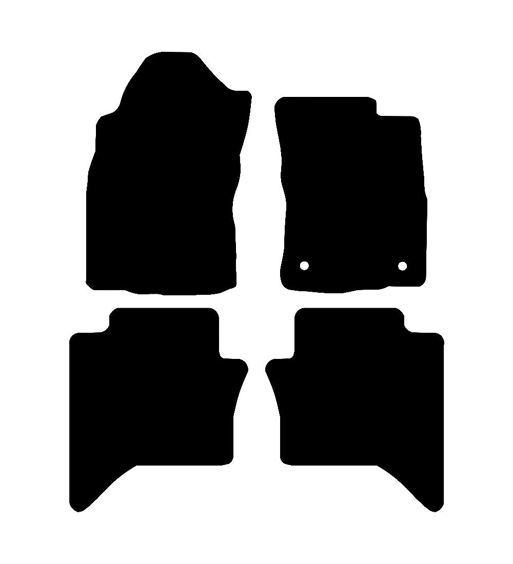 Toyota Hilux Double Cab (Manual) 2016 to Present Car Mats vehicle mat pattern