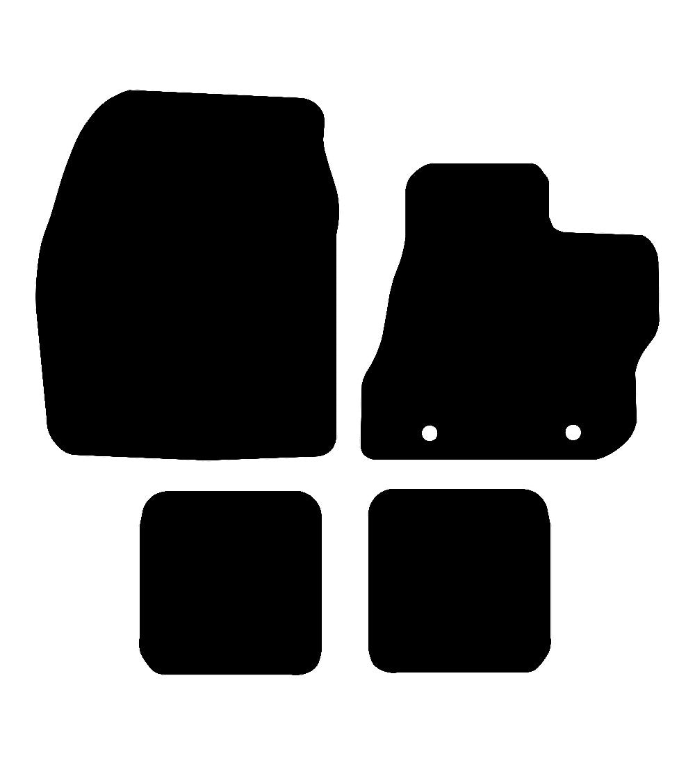 Toyota IQ (2 CLIP) (OEM) 2009 - 2015 Car Mats vehicle mat pattern