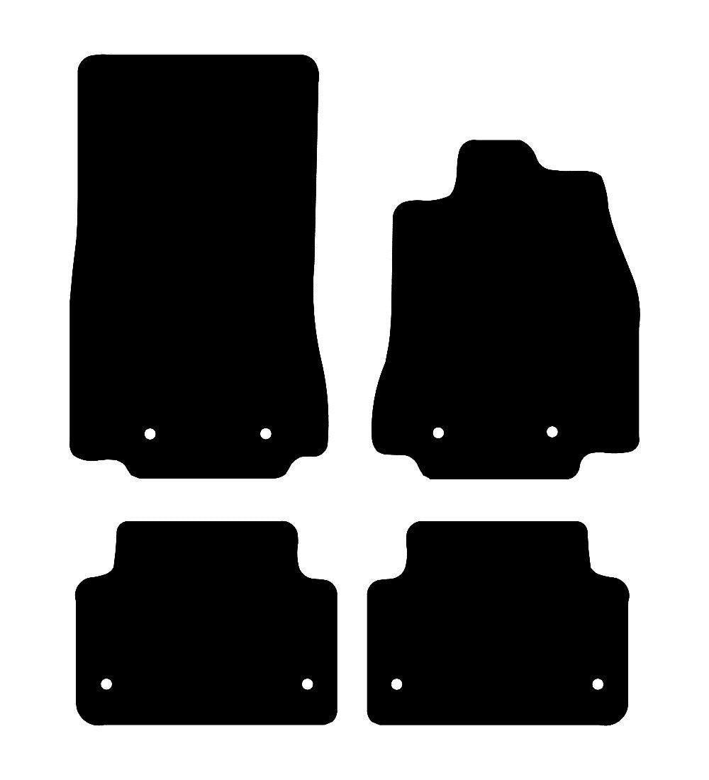 Jaguar XF (8 Clip Version) 2014 - 2015 Car Mats vehicle mat pattern