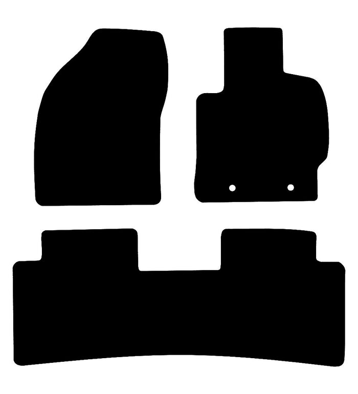 Toyota Prius (Taxi Version) (Round Clips) 2009 - 2012 Car Mats vehicle mat pattern