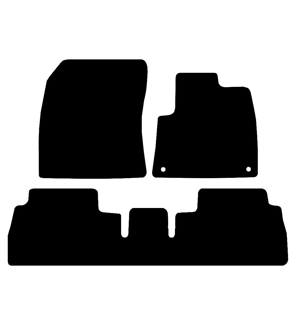 Vauxhall Combo Van (E) (Crew Cab) 2019 to Present Car Mats vehicle mat pattern