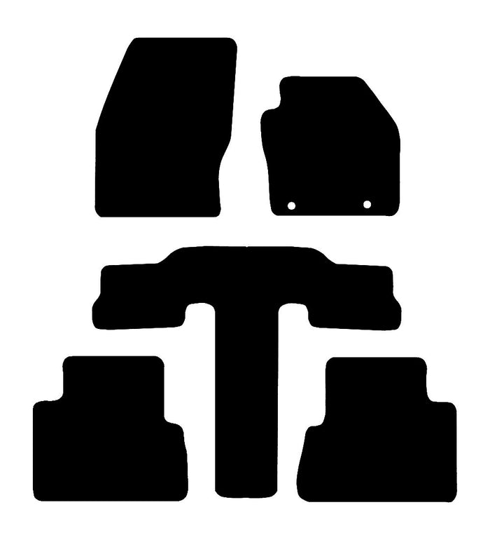 Ford Grand C Max (Round Clips) 2015 to Present Car Mats vehicle mat pattern