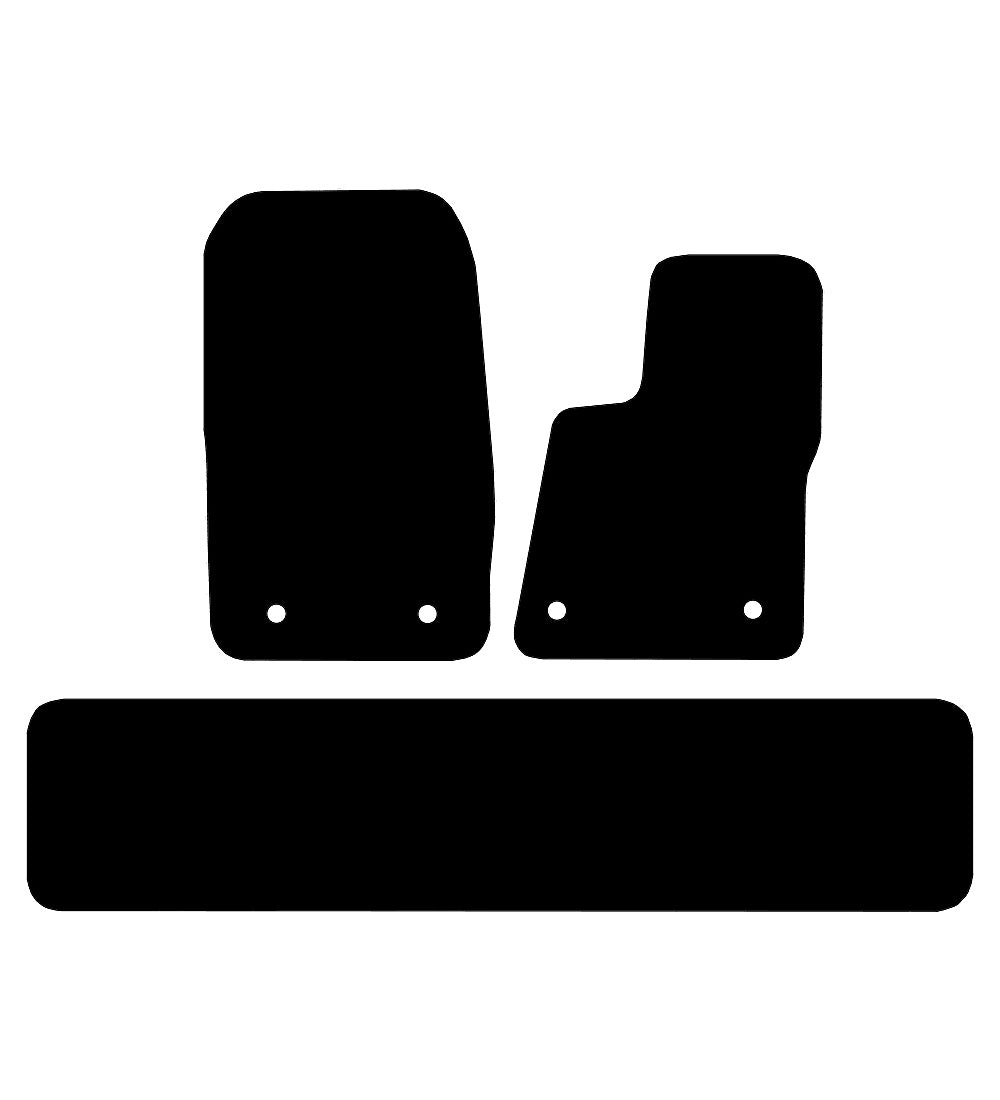 Ford Transit Custom Crew Cab (2 Piece Front With Centre Piece) (Automatic) 2024 to Present Car Mats vehicle mat pattern
