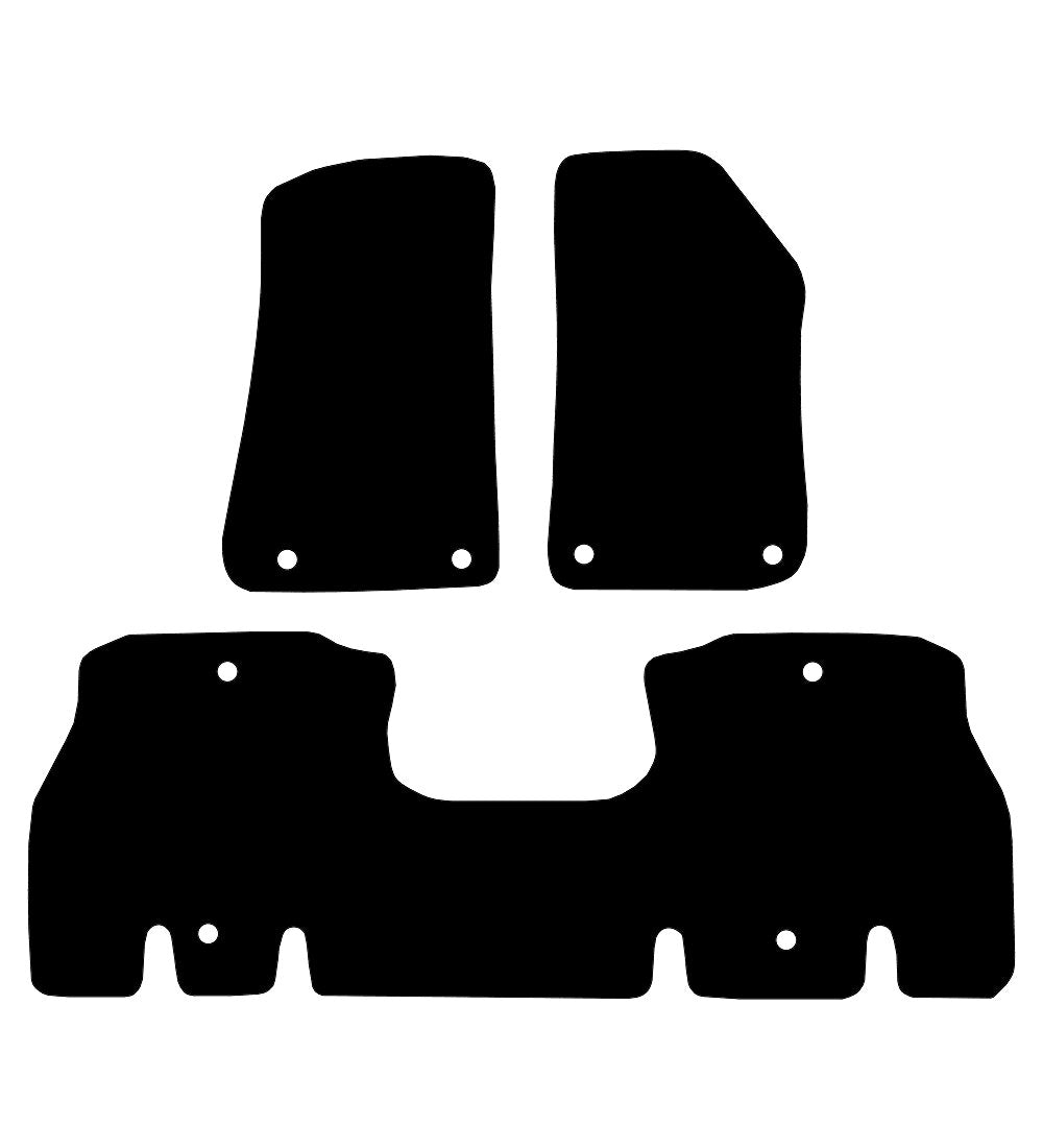 Jeep Wrangler (4 Door) 2018 to Present Car Mats vehicle mat pattern