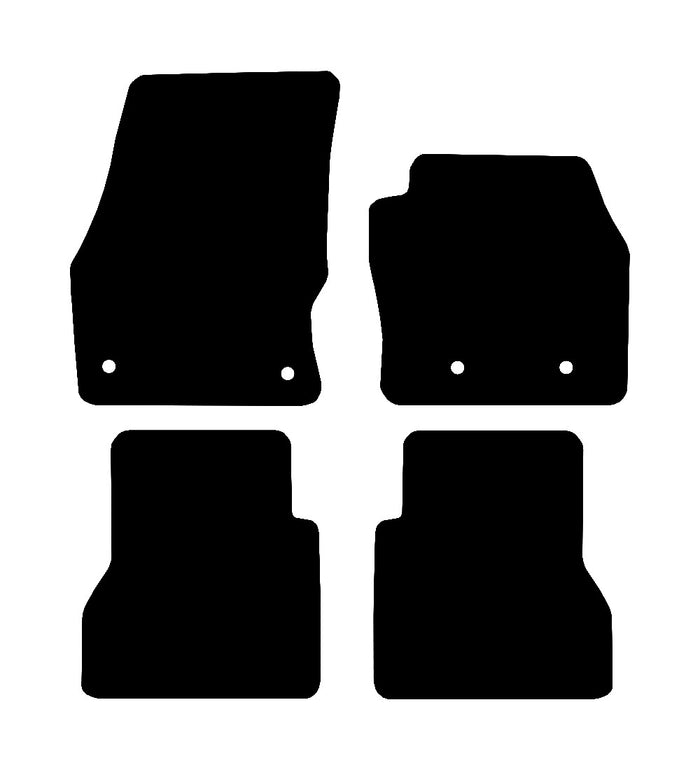 Ford Connect Van (Crew Cab) (LWB) (4 Clip Version) 2016 to Present Car Mats vehicle mat pattern