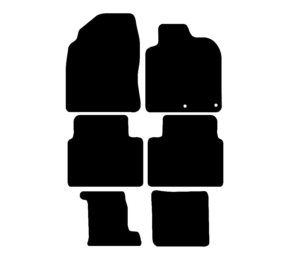 Nissan Qashqai +2 (J10) 2010 to Present Car Mats vehicle mat pattern