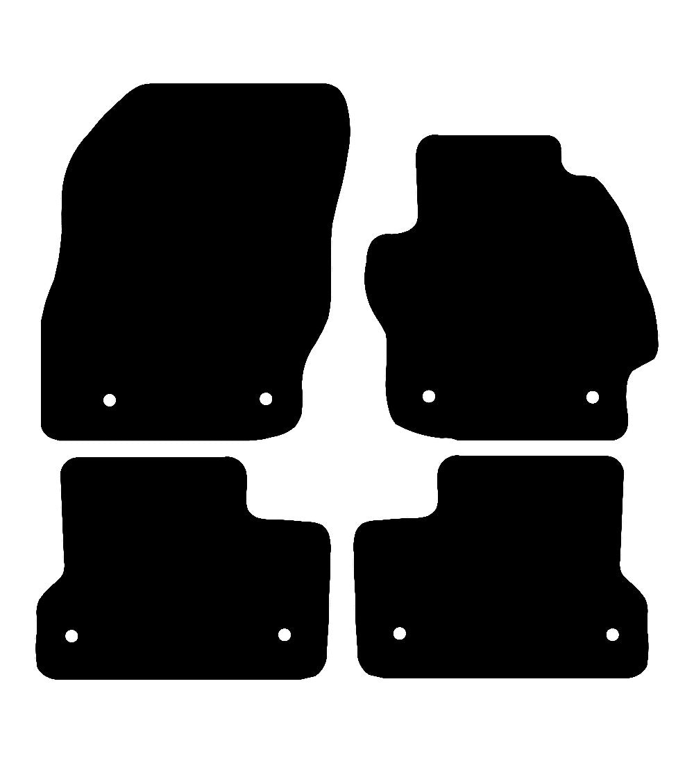 Mazda 3 (8 Clips) 2009 - 2013 Car Mats vehicle mat pattern