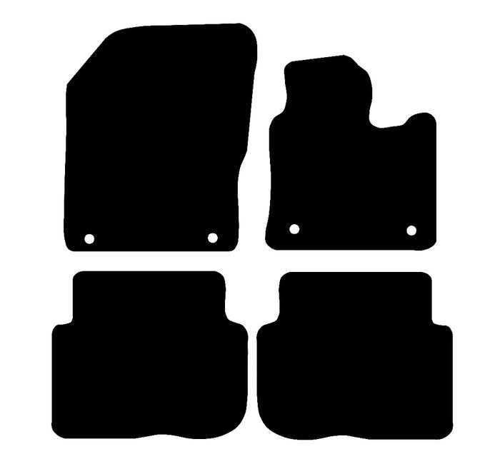 Volkswagen Touran (4-Piece) 2010 - 2016 Car Mats vehicle mat pattern