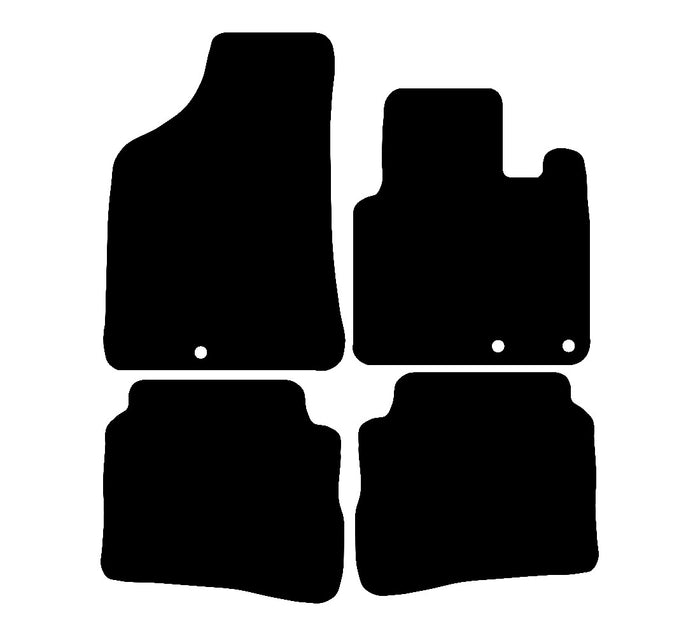 Hyundai Santa Fe 5 Seat 2009 - 2012 Car Mats vehicle mat pattern