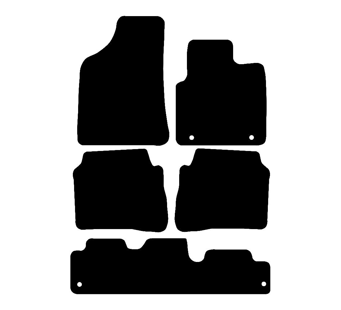 Hyundai Santa Fe 7 Seat 2006 - 2009 Car Mats vehicle mat pattern