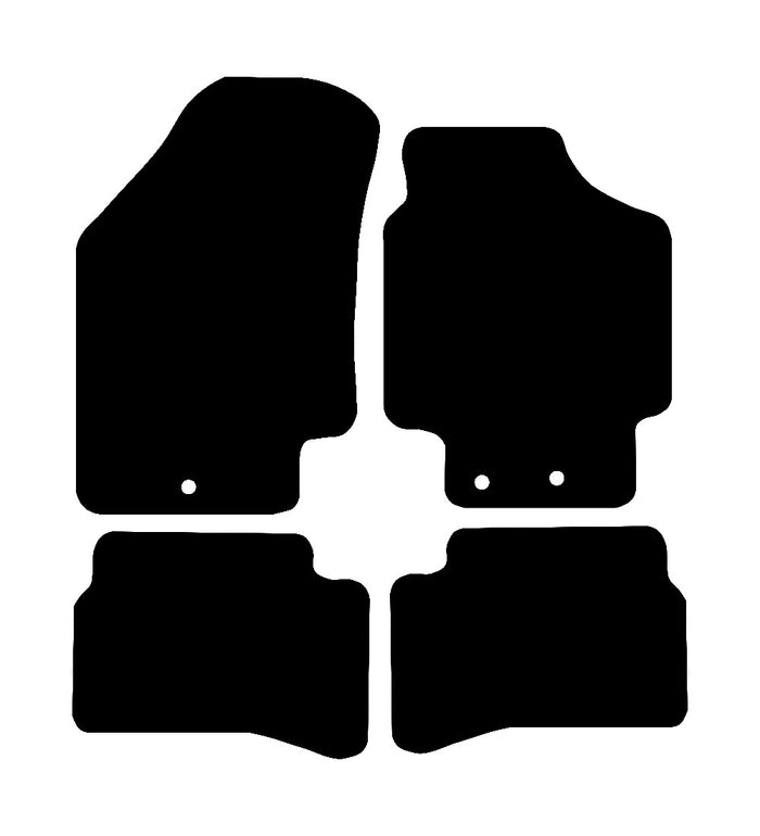 Kia Rio 2010 - 2011 Car Mats vehicle mat pattern