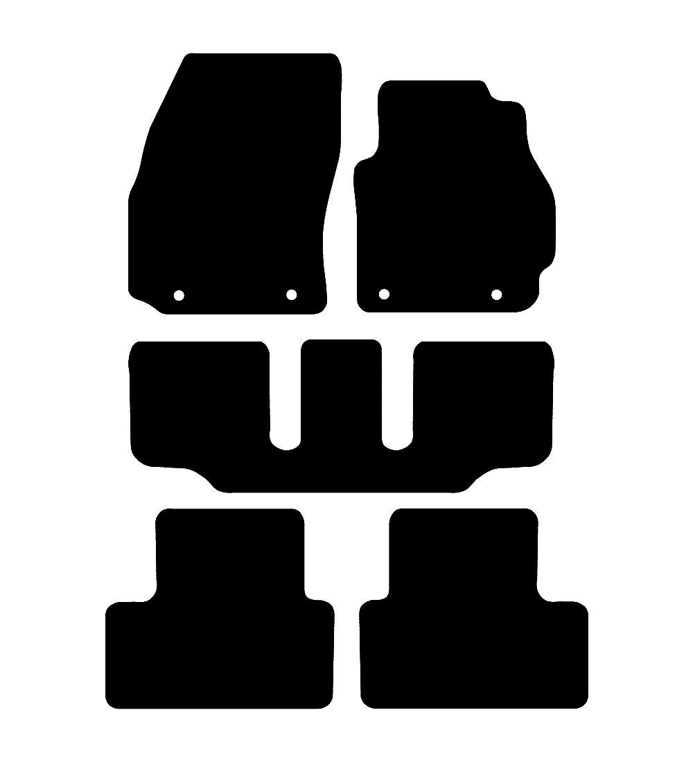 Mazda 5 (4 Clips) 2012 - 2019 Car Mats vehicle mat pattern