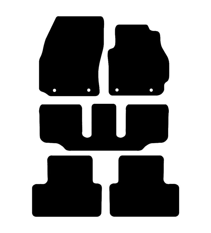 Mazda 5 (4 Clips) 2012 - 2019 Car Mats vehicle mat pattern