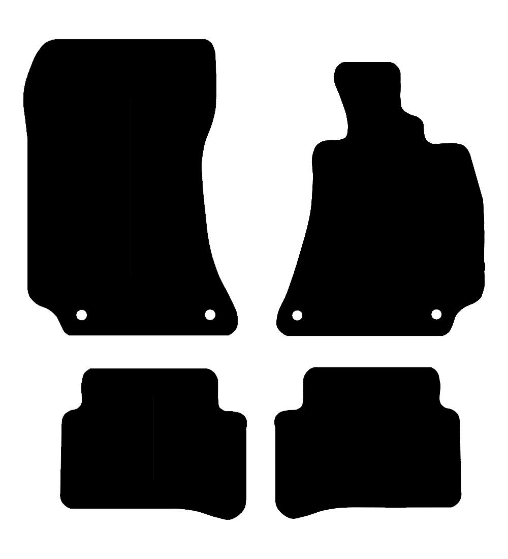 Mercedes C Class (4 Clips) (W204) 2011 - 2015 Car Mats vehicle mat pattern