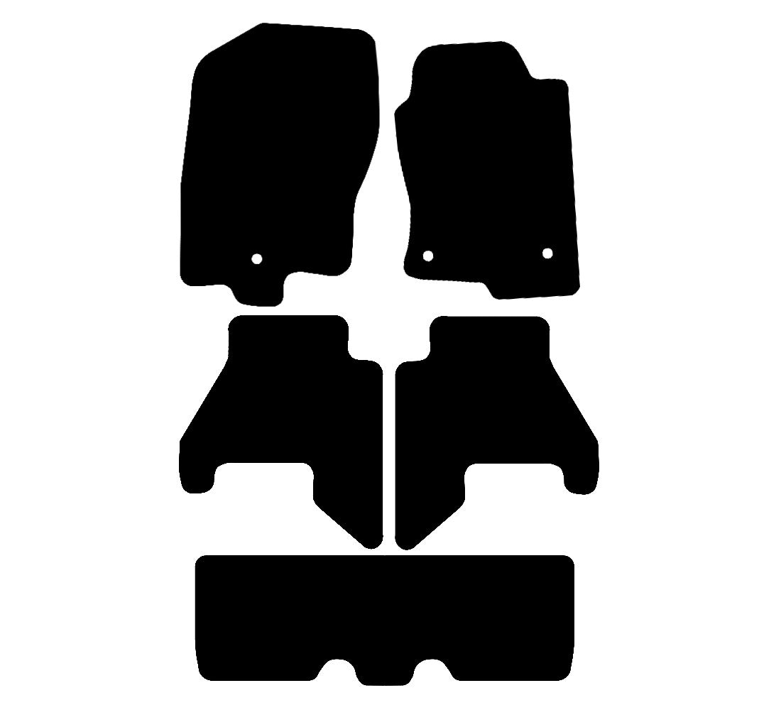 Nissan Pathfinder 7 Seat 2008 - 2017 Car Mats vehicle mat pattern