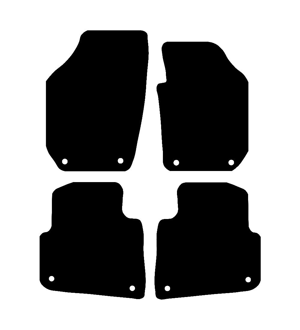 Skoda Roomster (8 Clip Version) 2008 - 2015 Car Mats vehicle mat pattern