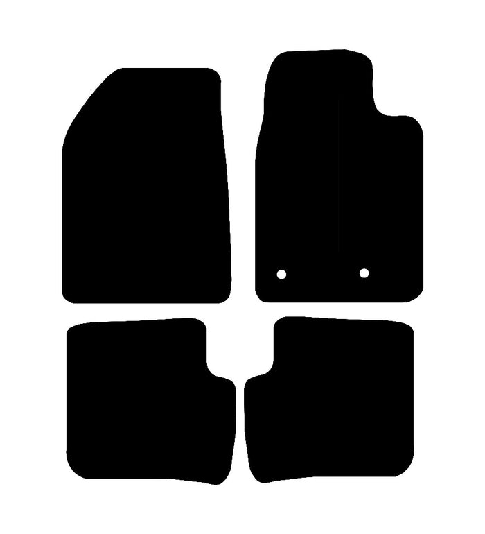 Toyota Yaris 5dr (2 CLIP) 2001 - 2006 Car Mats vehicle mat pattern