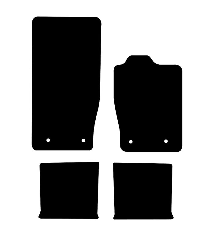 Jaguar XK (X150) (4 Piece) 2006 to Present Car Mats vehicle mat pattern