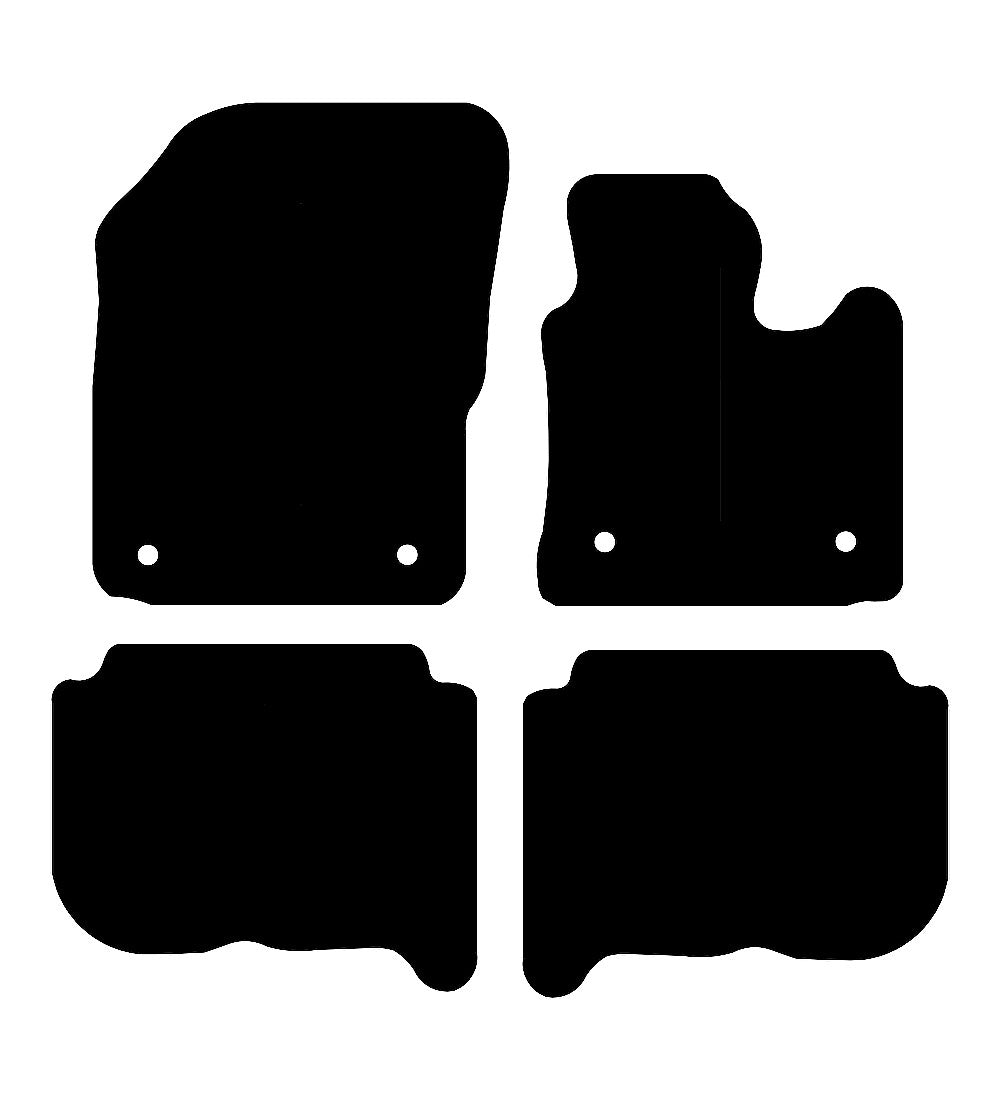 Volkswagen Touran (4-Piece) 2002 - 2009 Car Mats vehicle mat pattern